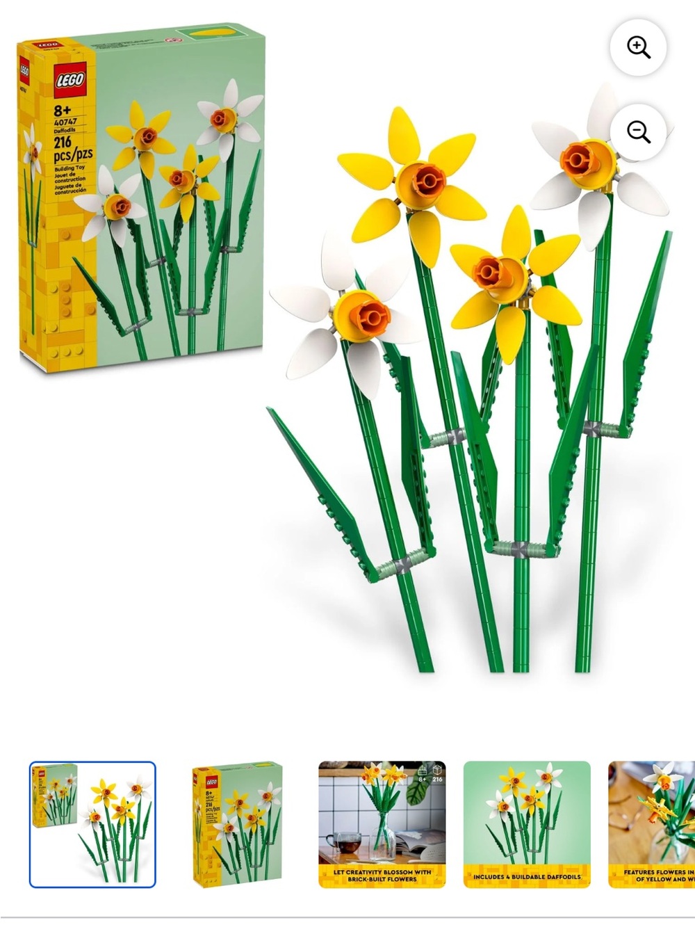 LEGO Daffodil Bouquet Set - Yellow & White Flowers